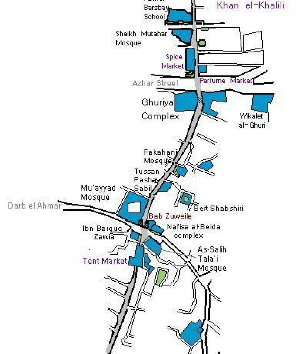khan el khalili pazari hartë