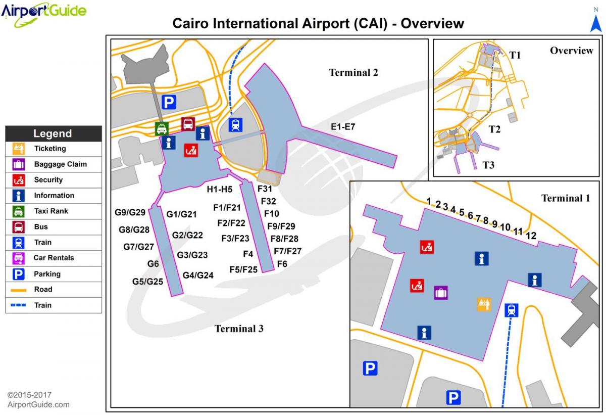 kajro aeroporti ndërkombëtar hartë