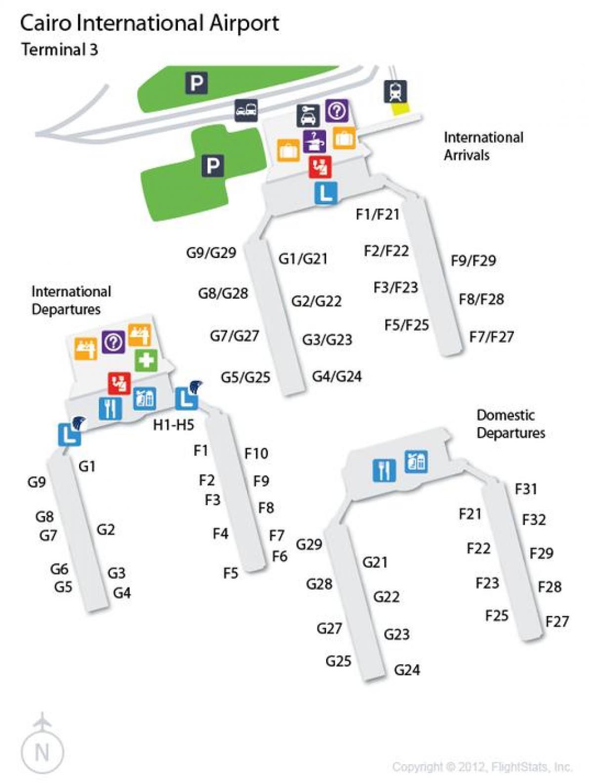 Harta e kajro airport terminal