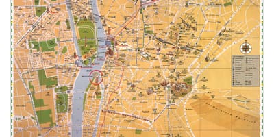 Kajro tërheqjet turistike harta